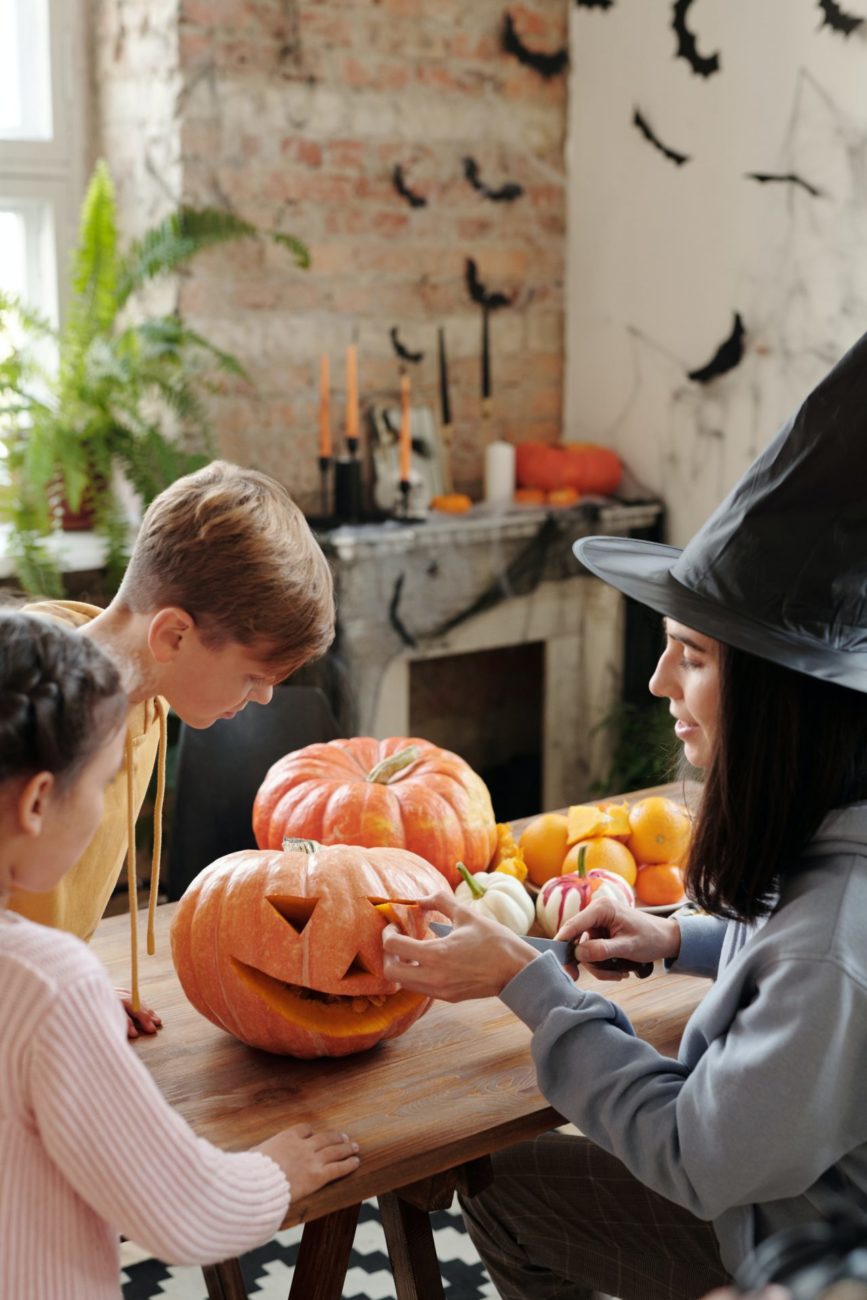 Carving pumpkins