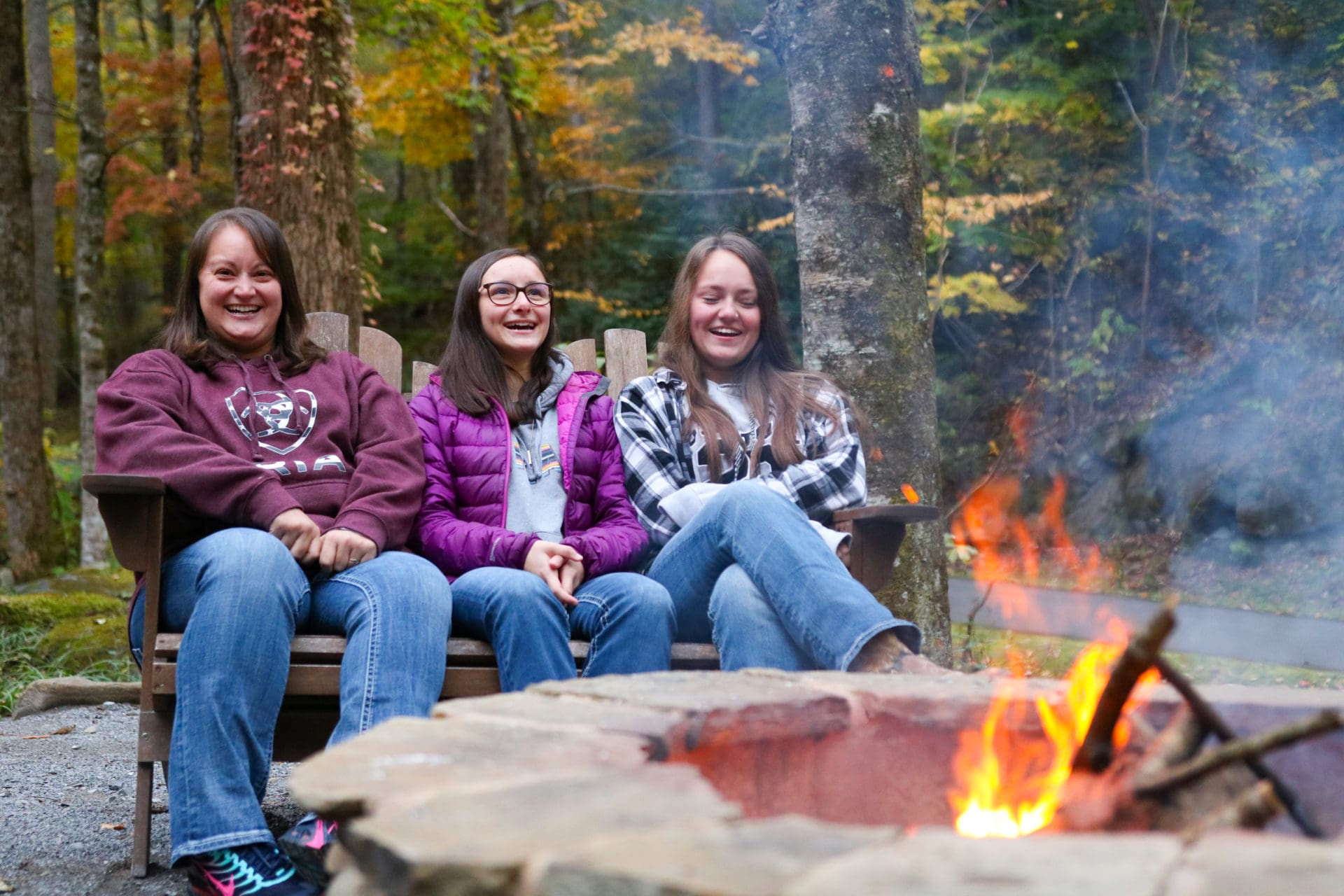 Kids Around a Firepit