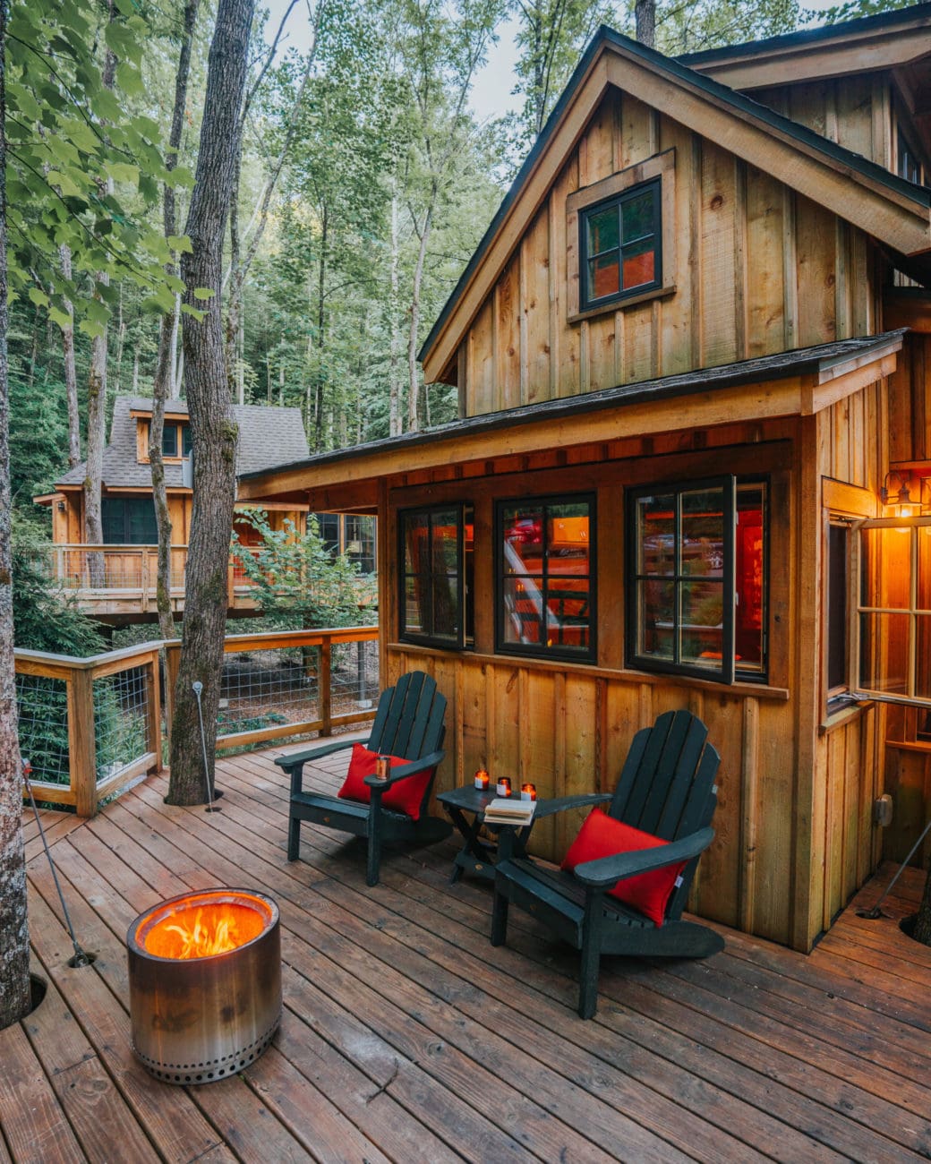 Fire on the Deck of a Treehouses